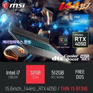 ⓒ MSI 씬 15 B13VE i7-13620H 32GB 512GB / 편집 고성능 게임 포토샵 노트북