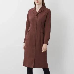 [올리비아로렌]카라 장식 버튼 슬림핏 H라인 원피스 VOCOA3W9111