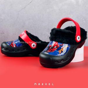 5세 남아동 스파이더맨 겨울 방한 털신발 퍼샌들 따뜻한 유치원