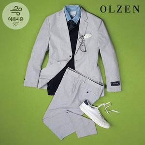 [올젠] 폴리 스트레치 캐주얼 그레이 셋업수트 (ZOD2KG1313_ZOD2PP1313_GR)