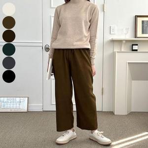 여성 코듀로엣지이 골덴바지 통바지 와이드 밴딩 팬츠