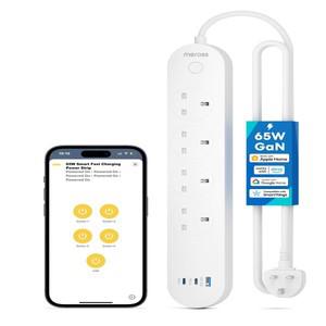 투야 스마트봇Meross 홈킷 파워 멀티 탭 범용 플러그 영국 콘센트 멀티탭 1.8m 익스텐션 코드 USB 포트 충