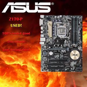 Asus Z170-P 데스크탑 마더보드 Z170 소켓 LGA 1151 i7 i5 i3 DDR4 64G M.2 SATA3 USB3.0 USB DVI HDMI ATX