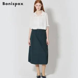 보니스팍스 린넨블렌디드 저지스커트