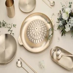 화담 방짜 유기 불고기판 고기 구이판 항균력99.9%