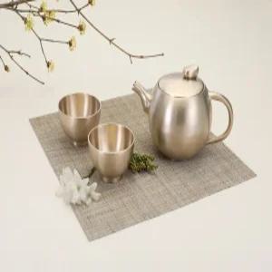 화담 방짜 유기 주전자 찻잔 술잔 세트(평창올림픽)