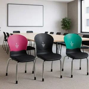 [인터데코]강의실 학원 식당 카페 의자 1+1 WB657