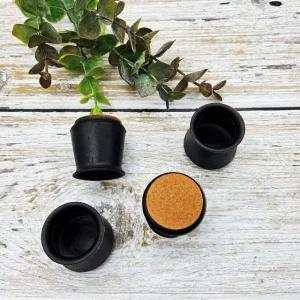 고품질 검정색 원형 중형 실리콘의자발캡 1세트 4P 의자 실리콘의자캡 실리콘의자커버 (WFJUW92)