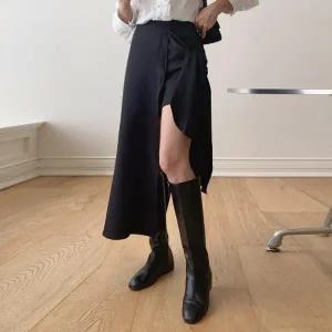 [다잇템] 여성 코디 랩스커트 키치룩 언발반바지