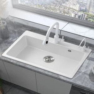 백조 사각 싱크볼 개수대 스텐 화이트 세라믹 씽크볼