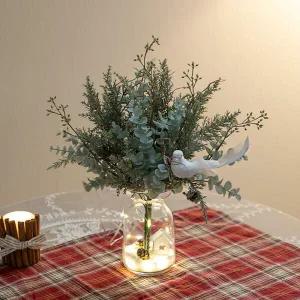 아트박스/플라워트리 크리스마스 장식 화병 LED 스노우 유카리set 37cm DIY