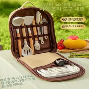 디아노 키친툴 캠핑 접이식 휴대용 칼 도마 세트 야외 취사 조리도구 수납 가방