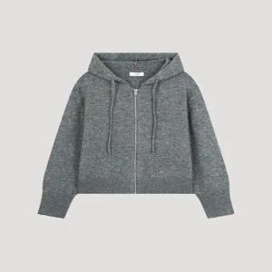 [롯데백화점]리스트 울 혼방 후드 집업 가디건 TSKCDO82640