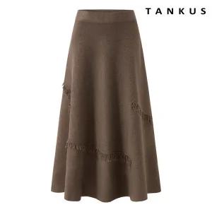 [롯데백화점]탱커스 프린지 밴딩 플레어 롱 스커트 (TX4SK003L0)