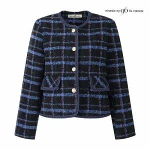 [나인식스뉴욕] 연말룩 체크 버튼 자켓 (NPAJK002M0)