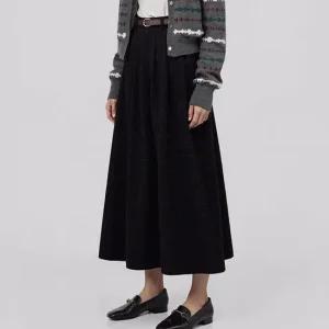 부루앤쥬디 D)핀턱코듀로이벨트스커트 BORJSKE05C