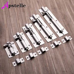 APSTELLE 1PCS 10 장치 래치 HASP 도어 스테인레스 스테이플 12 볼트 인치 게이트 슬라이딩 안전 스틸