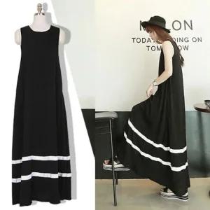 [아우트]배색 원피스 슬림핏 데일리룩 바캉스룩