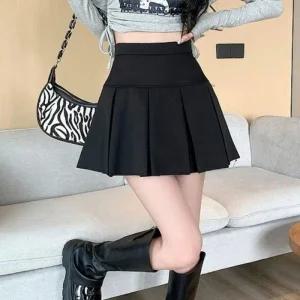 [아우트]여성 속바지 플리츠 스커트 롱치마 치마