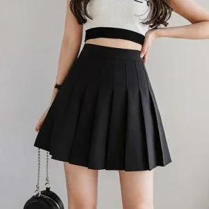 [아우트]플리츠 속바지 미니 하객룩 치마 숏 내장