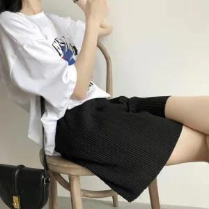 [아우트]시원한 착용감 플리츠 라인 반바지 4부