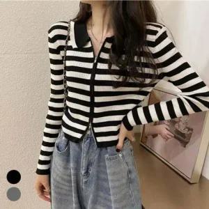 날씬 숏가디건 데일리 슬림핏 집업 클래식 단가라 니