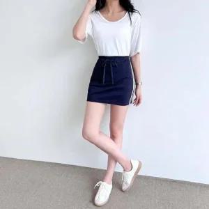 엣즈 2선 스커트 SD6689A 플레어 여성 캉캉스커트 미