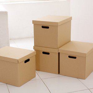 [올리빙] 무지 트렁크 종이정리함 4종(일반)(3겹)  /종이수납박스