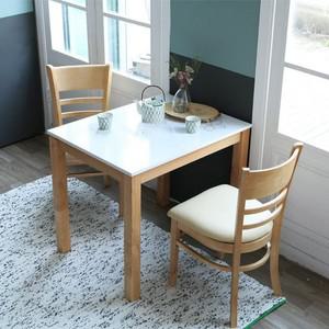 캘빈 하이그로시 2인용 식탁 카페 인테리어 식탁세트 의자포함