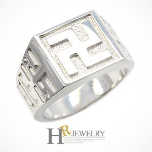 실버92.5 은반지 히트 세련_남여공용(HR)실버 불교 만자 반지(NO.22252)