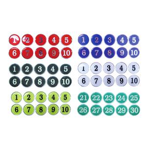 에폭시 원형 번호판 테이블 사물함 번호 숫자 스티커 빨강 파랑 검정 흰색 노랑 녹색 1~10