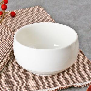 모던 오목 탕기 소 도자기 공기 대접 죽그릇 면기
