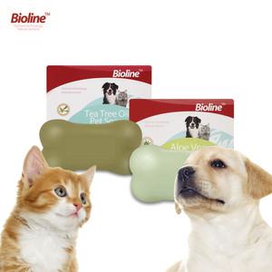 Bioline 천연강아지 고양이전용목욕비누 티트리오일 알로에오일 진드기제거 상처완화 민감성피부
