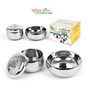 키친프리 이중 옥식기세트/ 스텐그릇 밥공기세트 제기 스텐식기