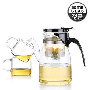 사마도요 내열유리 티포트세트 B04 900ml+찻잔2P