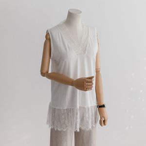 레이어드 레이스 슬리브리스_레이스나시/캐미솔/모달나시탑/키스홀릭