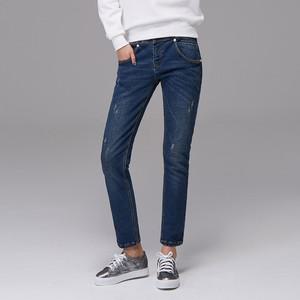 [진마니아] 더 편해진 위빙기모 블루 아치요크 스판 배기진 WJM-902 여성 여자 청바지