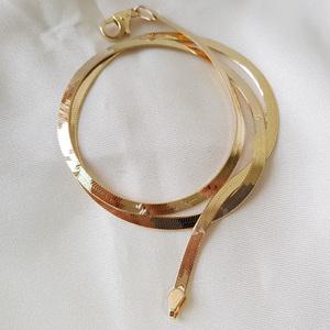 14K 18K 스네이크 목걸이 골드 뱀줄 목걸이 3mm