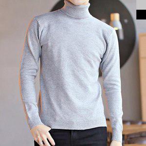 [쿨제이]남자 빅사이즈 기본 반폴라 니트티 가디건 목폴라 기모 니트 긴팔티 도톰한 터틀넥 32 DM KAA 809