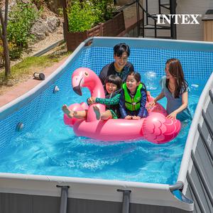 인텍스 수영장 울트라 XTR 직사각 풀장 세트 5.49x2.74x1.32m 26356(본품+펌프+사다리+매트+덮개)