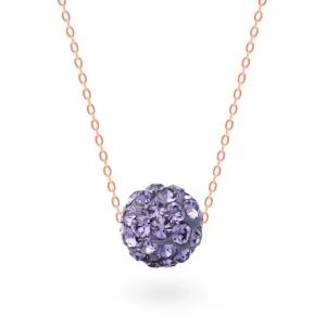 14K 로즈골드 목걸이 탄생석 컬러 미러볼 12월 탄자나이트