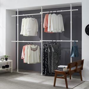 우리행거 고정식 38mm 4단 화이트 - WCL3804WIT