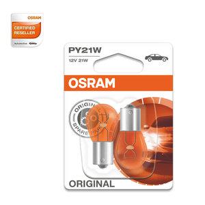 오스람 차량용 자동차 브레이크등 후미등 PY21W 150도 앰버싱글전구