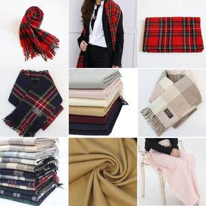 타탄체크 머플러 무지 목도리 레드 파스텔 체크 남녀공용 롱 겨울 크리스마스 선물 20종