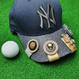 럭셔리 골프볼마커 마크 사자 스컬 미키 별스타 양면자석햇클립 볼마크 남성 여성