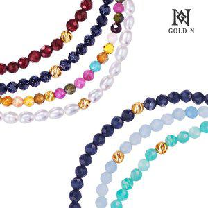 [골드앤] 14K 천연석 비즈 팔찌 A타입 YG