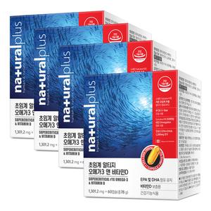 내츄럴플러스 초임계 알티지오메가3 앤 비타민d 4박스