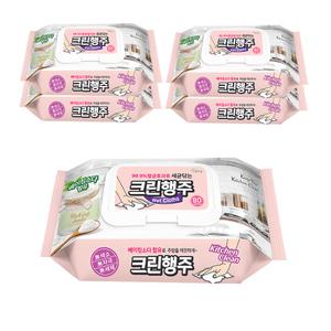 자연처럼 크린행주 캡형 80매 x 5팩 베이킹소다함유 99.9% 항균효과 위생행주