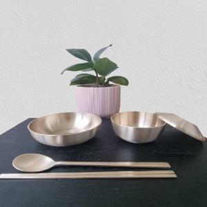 방짜유기 유기그릇 세트 1인 단반상기 6p