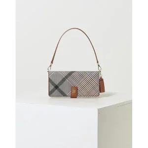 [롯데백화점]닥스 액세서리 [선물포장/쇼핑백동봉]브라운 체크 가죽 핸드폰케이스 DCHO2F328W2